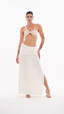 SAÍDA Saia Castanheiras S26 Rib Twist Off-White