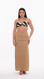 SAÍDA Saia Castanheiras S26 Rib Twist Paçoca