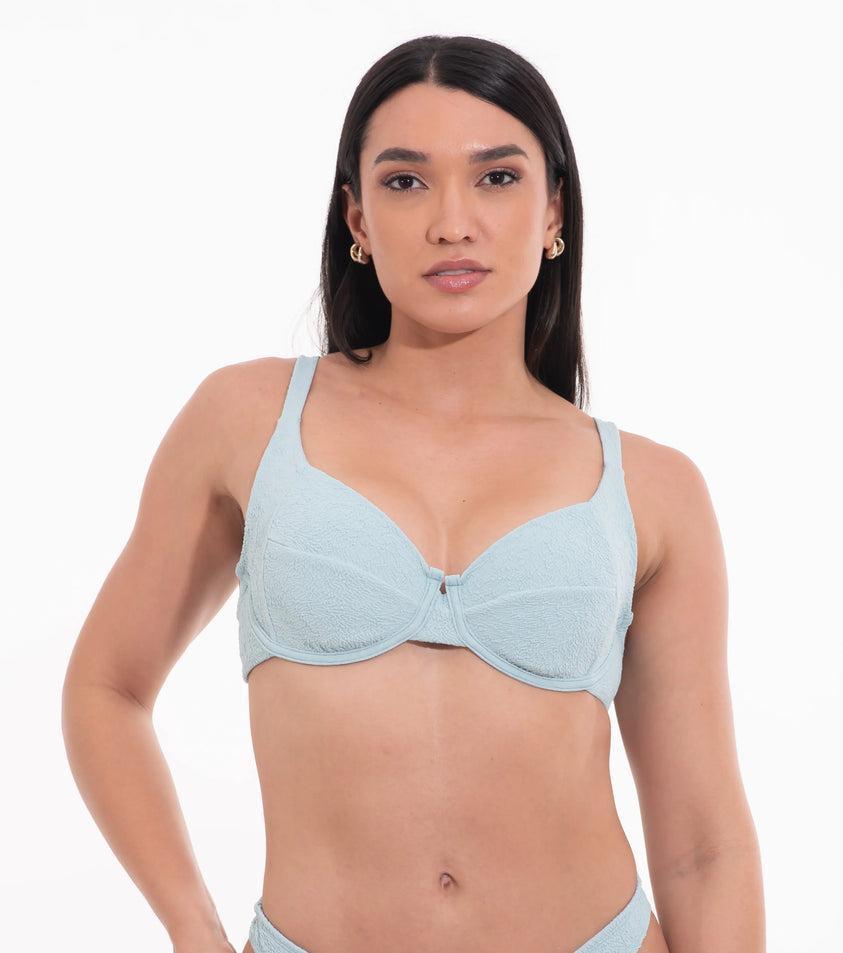 TOP 1/2 Taça Aba S27 Jacquard Vortex Moody Blue