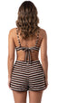 Saída Short Liv S27 Avanti Listrado Preto/terra