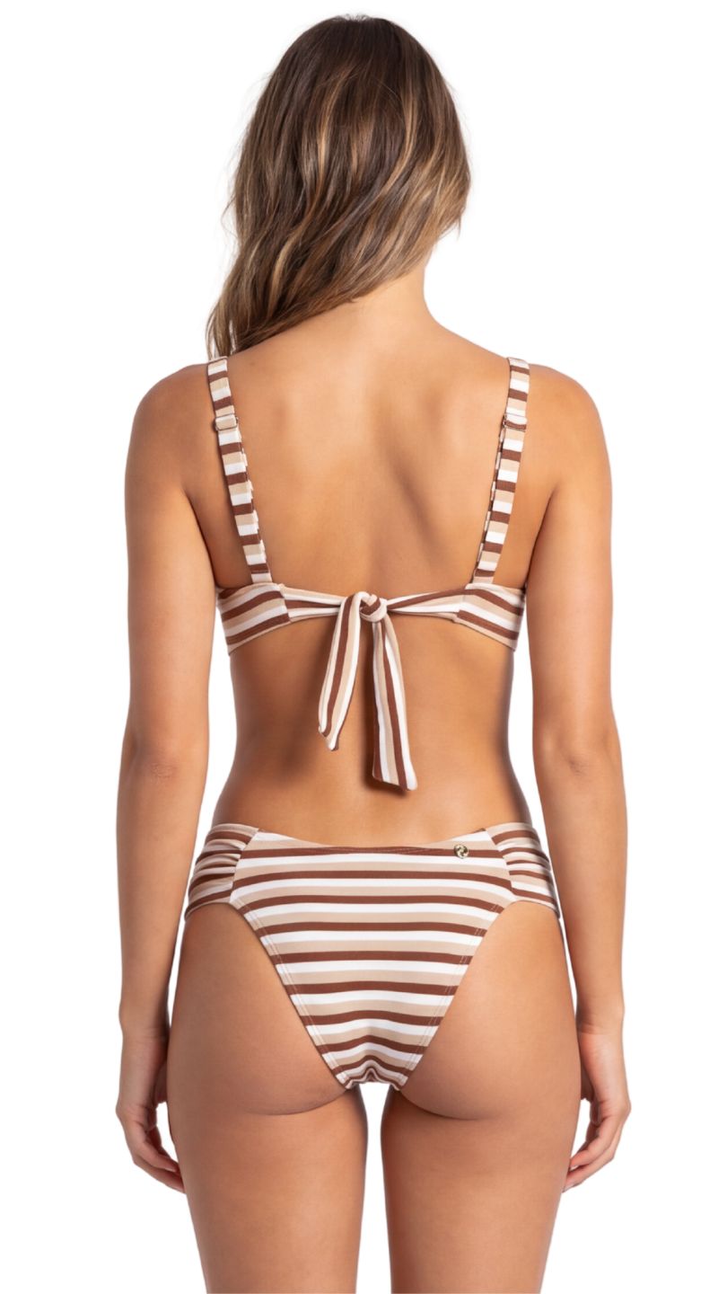 CALCINHA Borboletão S27 Avanti Listrado Nude/terra
