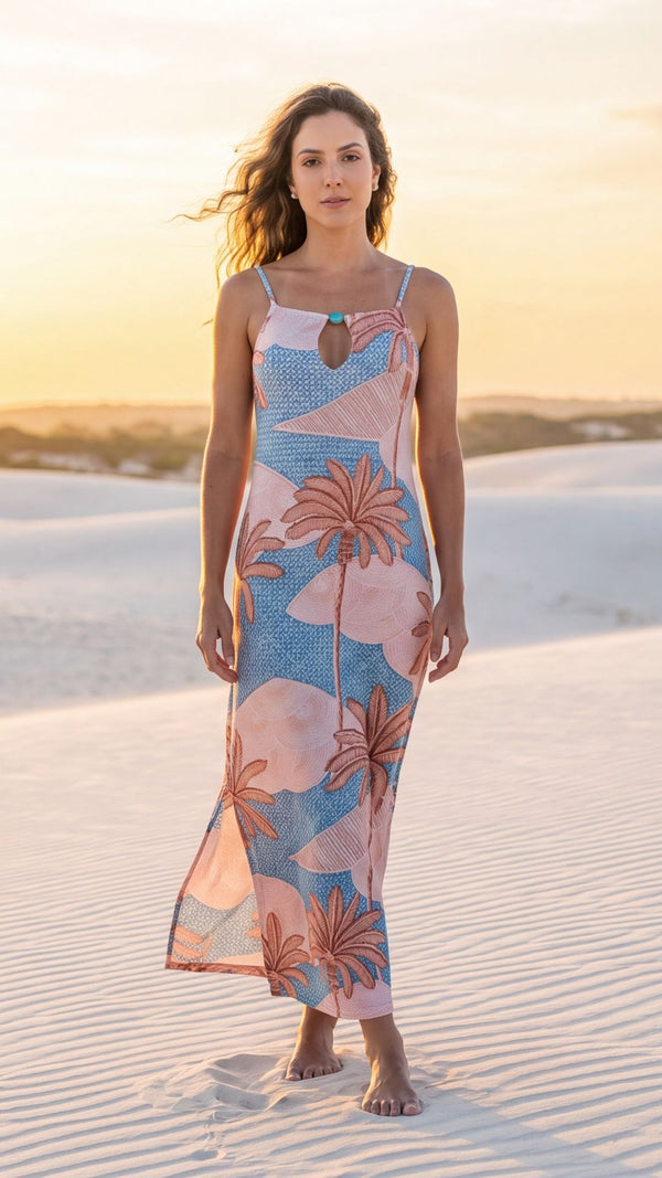 SAÍDA Vestido Naomi S27 Microfibra Jeri