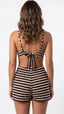 Saída Short Liv S27 Avanti Listrado Preto/terra