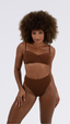 CALCINHA Hot Pant Sem Cós -Urano Marrom