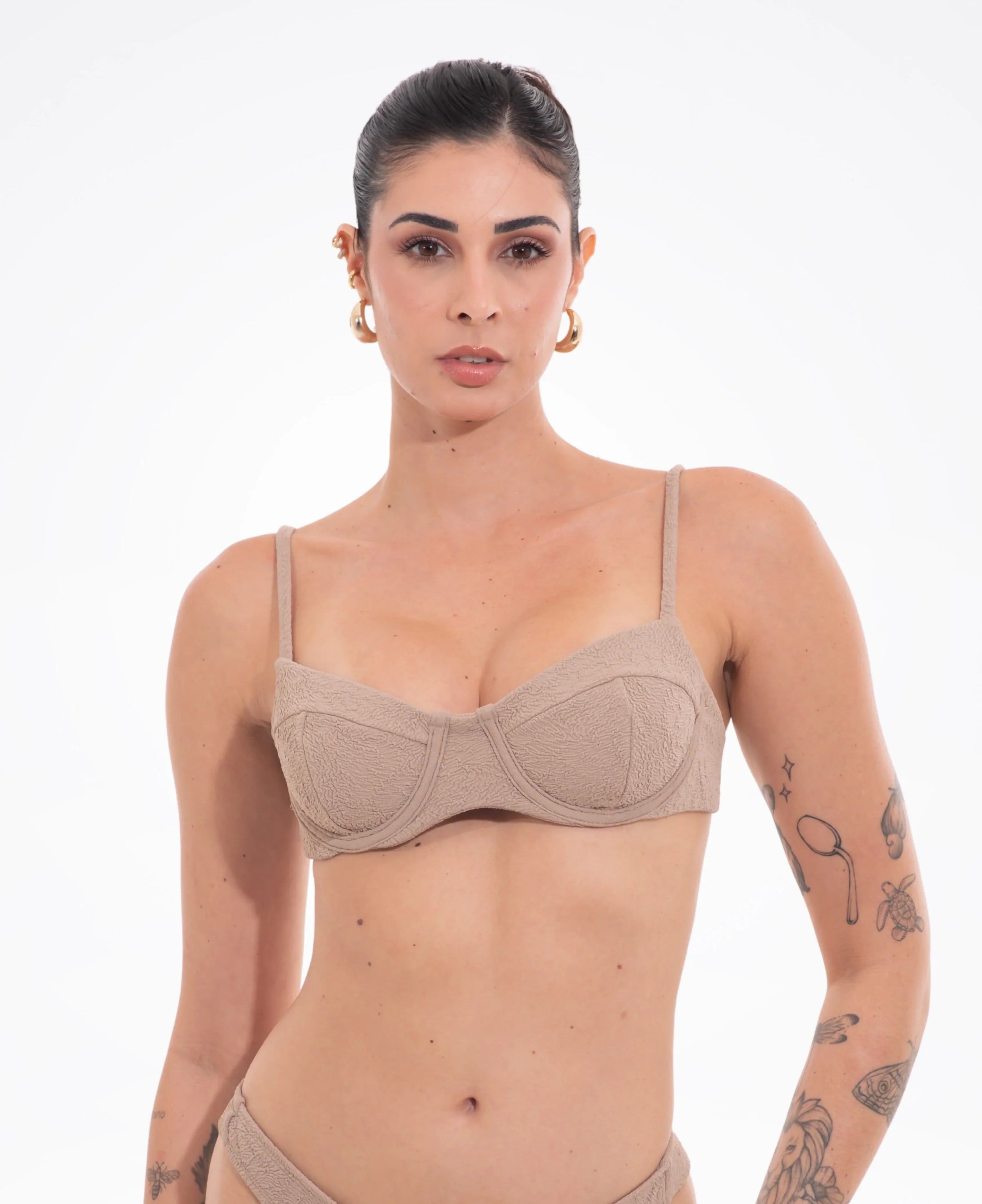 TOP 1/2 Taça Diva S27 Jacquard Vortex Nude