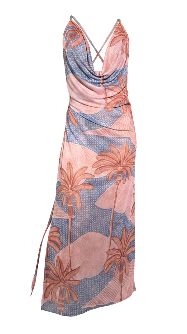 SAÍDA Decote Drape Metal S27 Tule Jeri