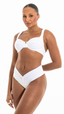 CALCINHA Tanga Drape S26 Lycra Branca