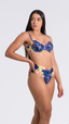 CALCINHA Tanga Drapê S25 Aquarela Azul
