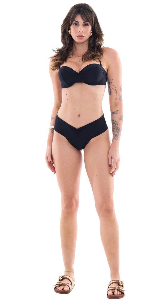 CALCINHA Tanga Drapê S26 Lycra Preto