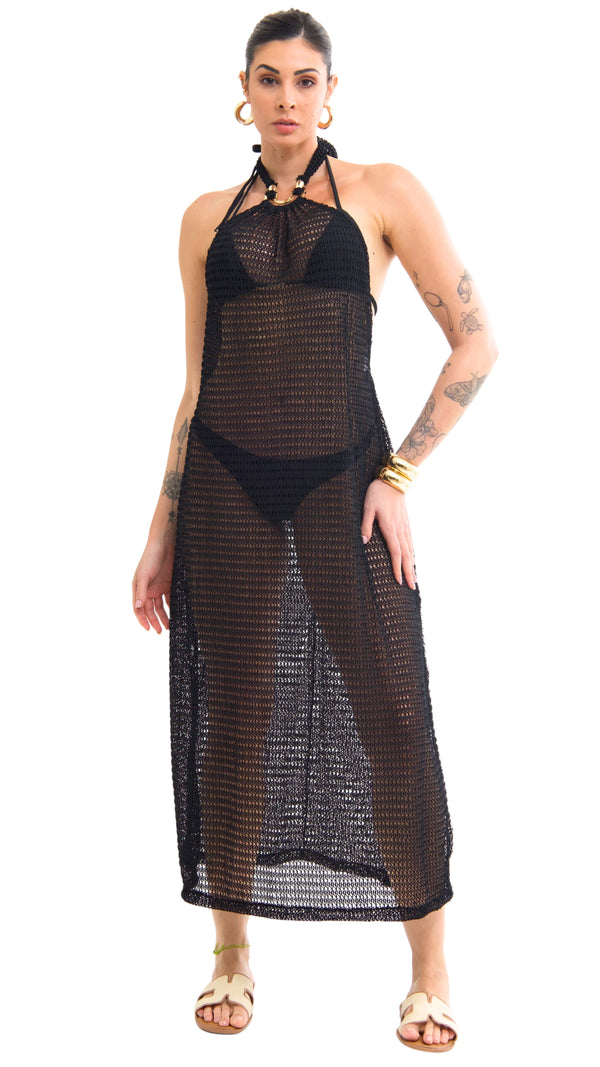 SAÍDA Longo Laço Metal S26 Crochete Joaquina Preto