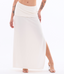 SAÍDA Saia Castanheiras S26 Rib Twist Off-White