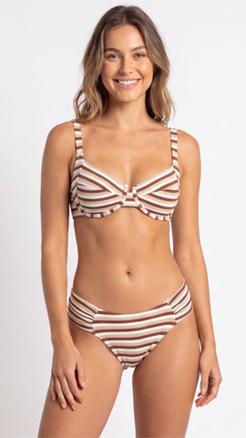CALCINHA Borboletão S27 Avanti Listrado Nude/terra