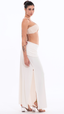 SAÍDA Saia Castanheiras S26 Rib Twist Off-White