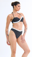 CALCINHA Hot Pant Trança S26 Crunch Listrado Preto