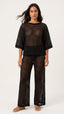 SAÍDA Blusa Joaquina S27 Crochete Joaquina Preto