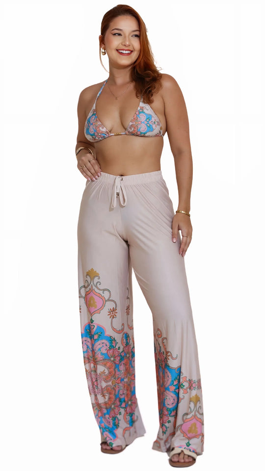 SAÍDA Calça Celine Jersey S26 Aurora