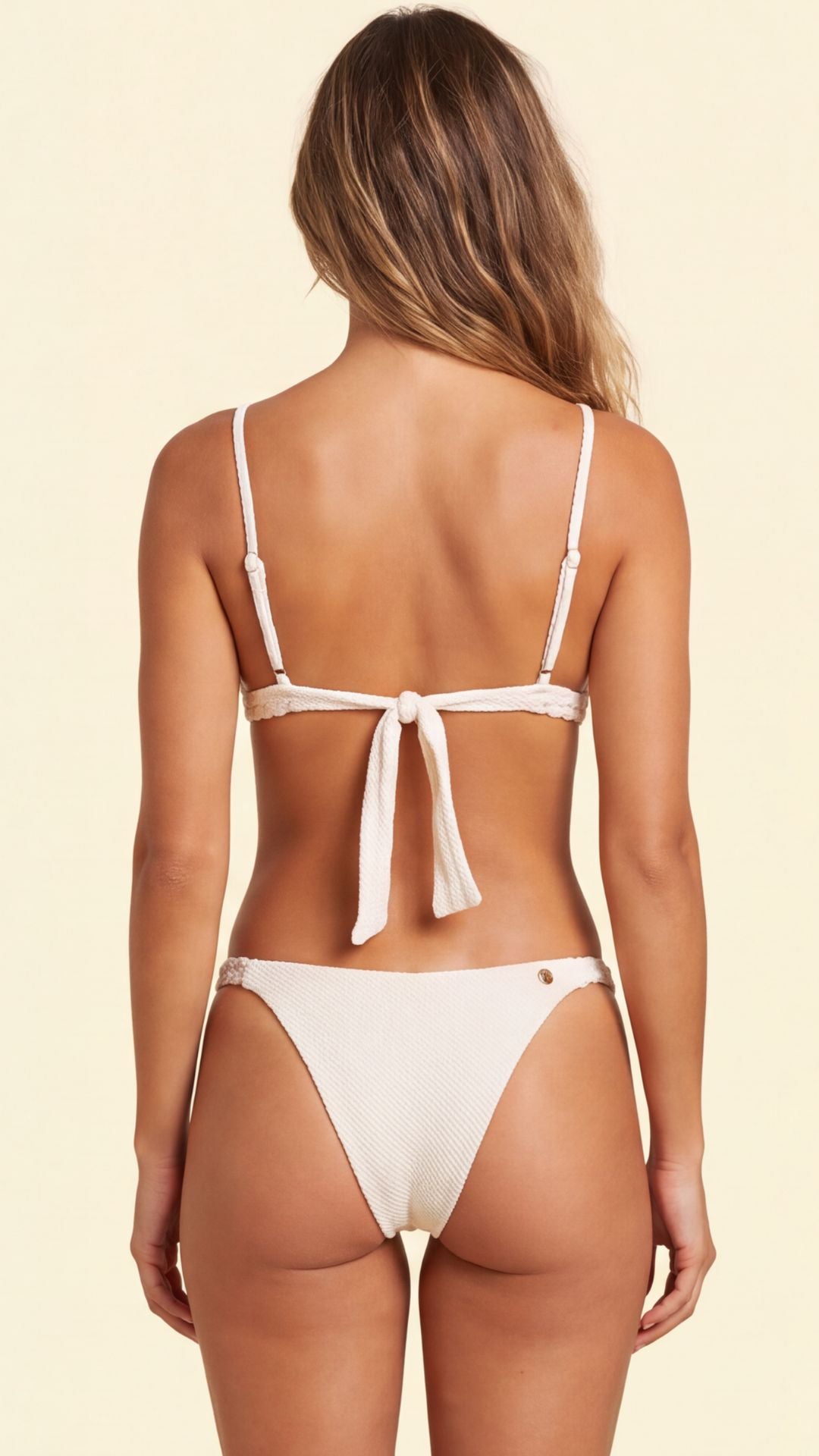 CALCINHA Tanga Trança S27 Carmel Off White