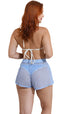 SAÍDA Short Liv S26 Delicata Flower Azul Sereno