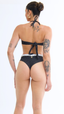 CALCINHA Hot Pant Trança S26 Crunch Listrado Preto
