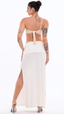 SAÍDA Saia Castanheiras S26 Rib Twist Off-White