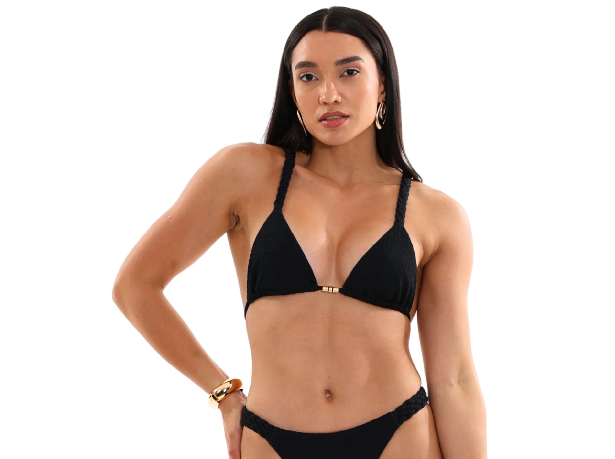 TOP Cortininha Trança S26 Jacquard Hokkaido Preto