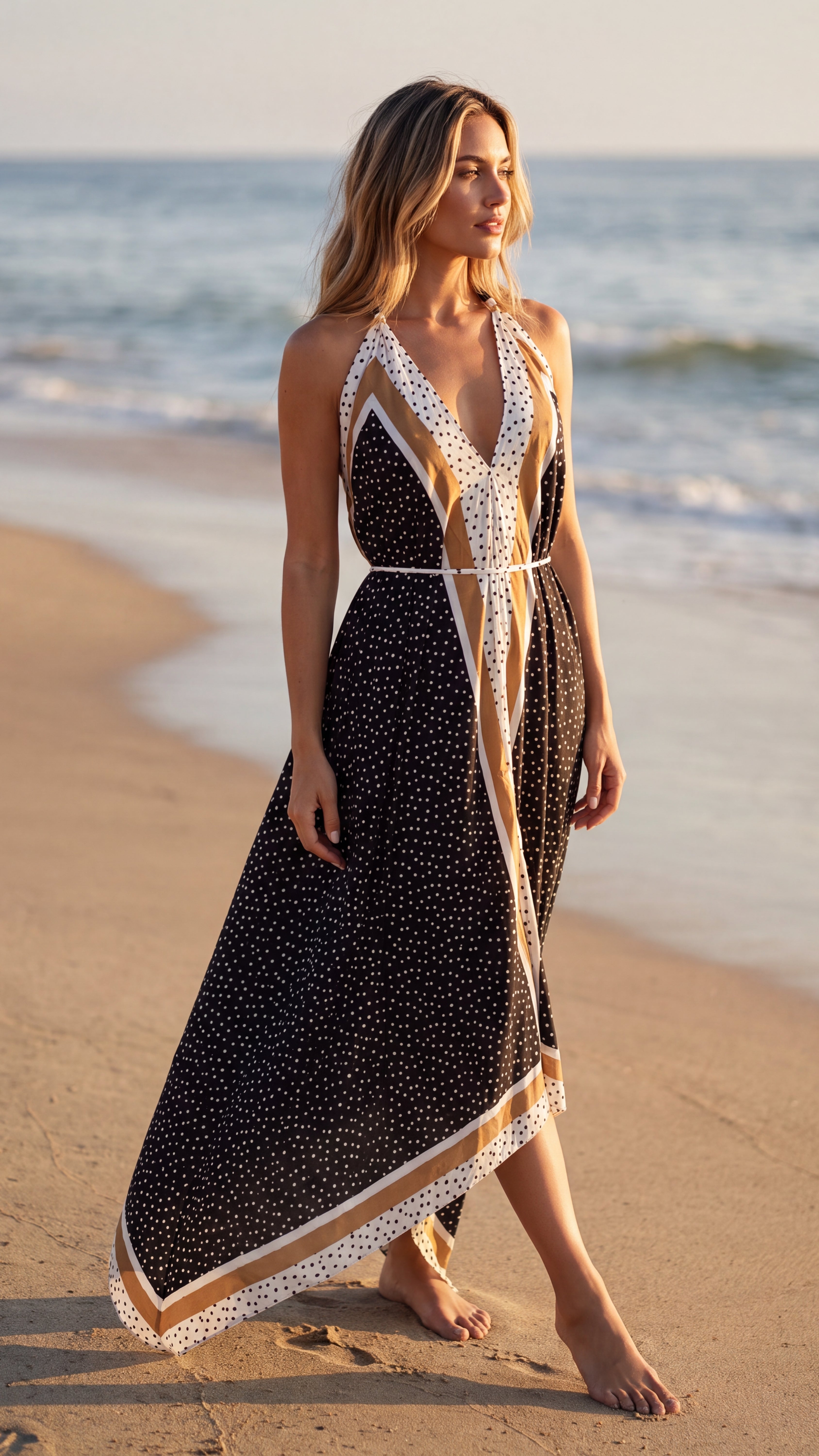 SAÍDA Vestido Lenço Berloque S27 Póa Preto