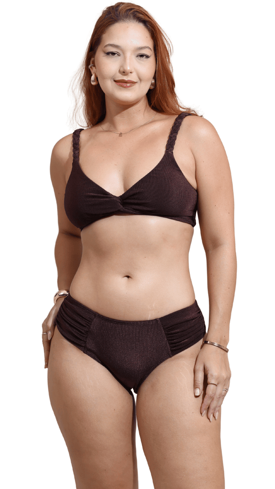 CALCINHA Asa Delta Drape S26 Velvet Plus Int Brown
