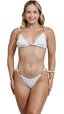 Calcinha Tanga Fio Metal S26 Jacquard Artisan Off White