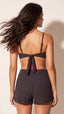 CONJUNTO LILI Top Ibiza Berloque e Short S27 Crespi Preto