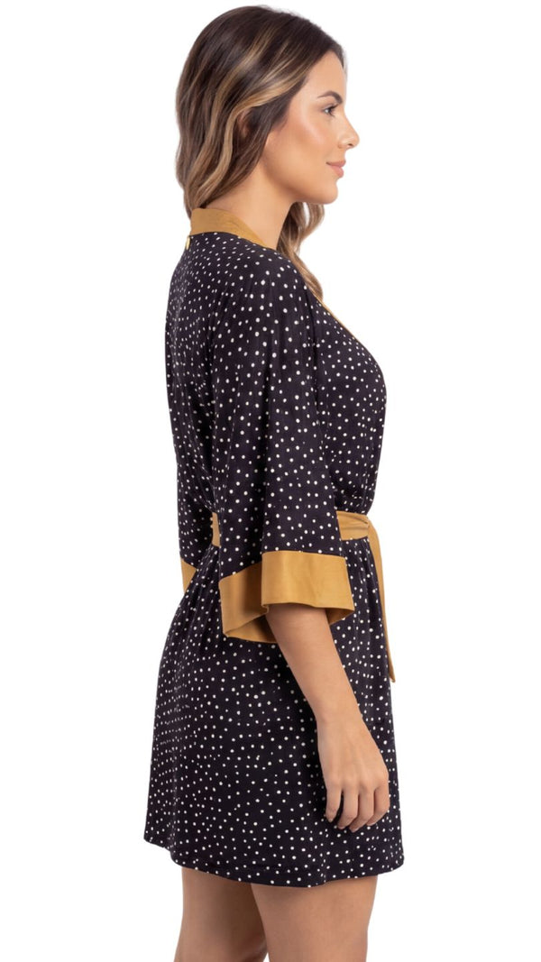 Saída Kimono S27 Póa Preto