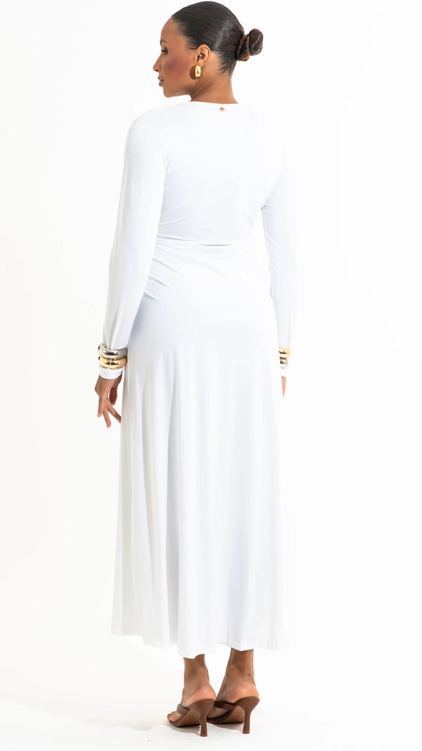 SAÍDA Longo Manga Torcido S27 UV Branco