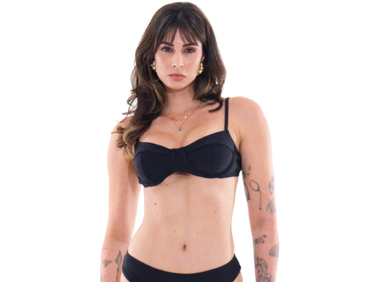 TOP 1/2 Taça Diva S26 Lycra Preto