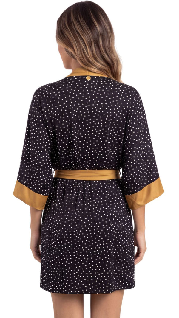 Saída Kimono S27 Póa Preto