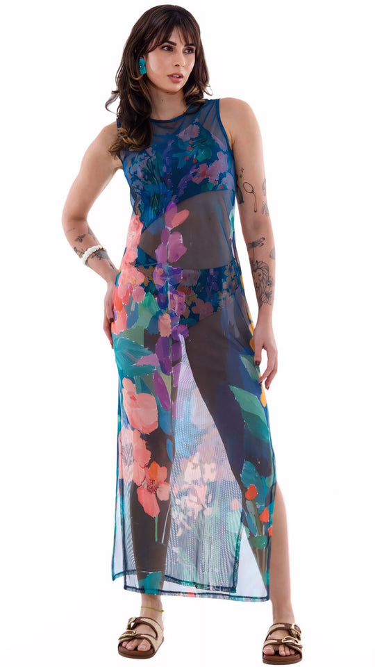 SAÍDA Vestido Kati Tule S26 Secreto