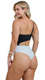 MAIÔ Jane S26 Crunch Listrado Branco