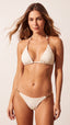 CALCINHA Tanga Fio Metal S27 Crespi Off White