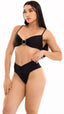 CALCINHA Tanga Drapê S26 Platine Beach Preto OUTLET