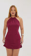 SAÍDA Vestido Laço Curto S26 UV Carmin