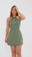 SAÍDA Vestido Laço Curto S26 UV Army Green